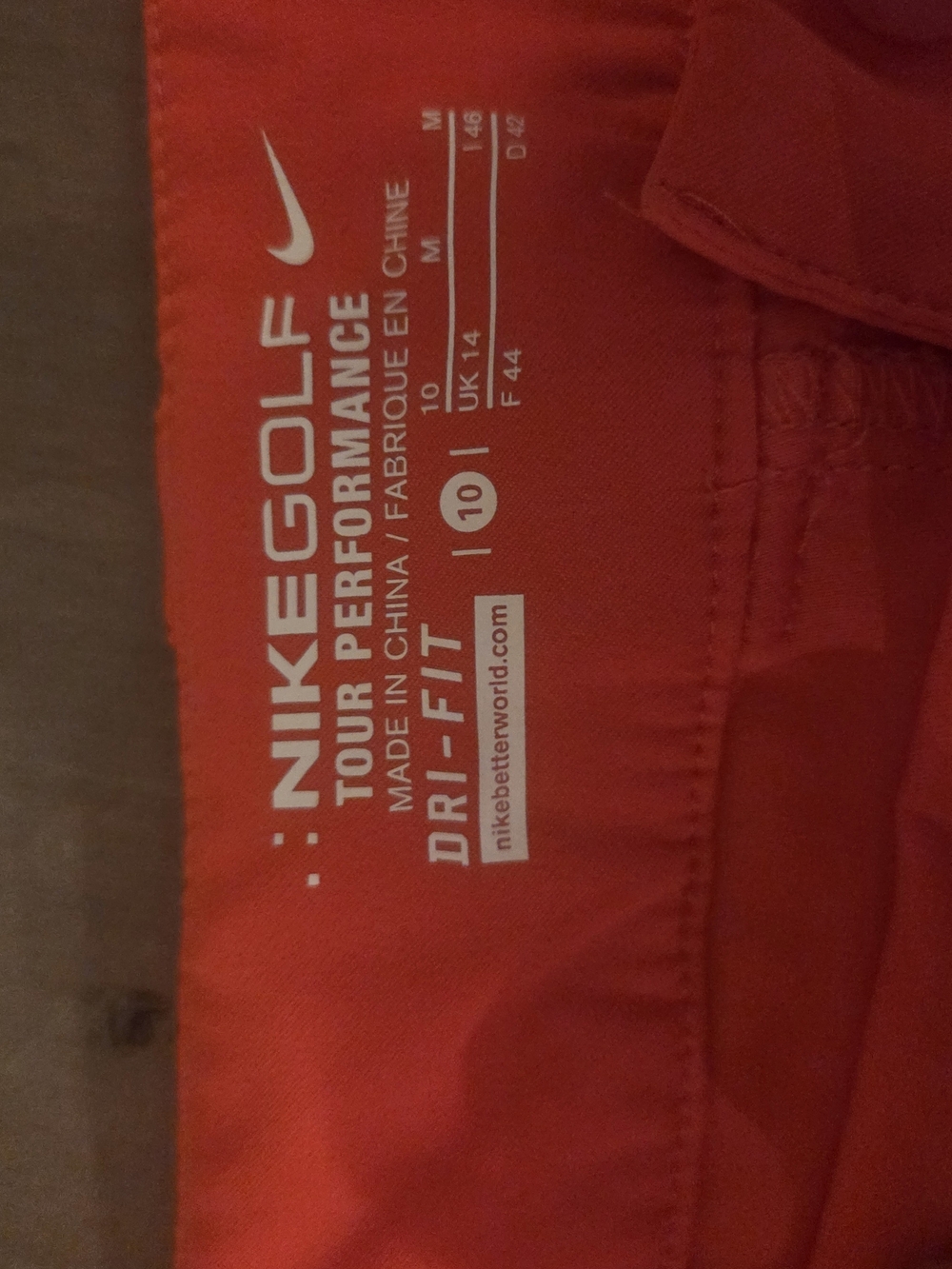Nike Women's Red Golf Tour Dri-FIT Athletic Shorts
